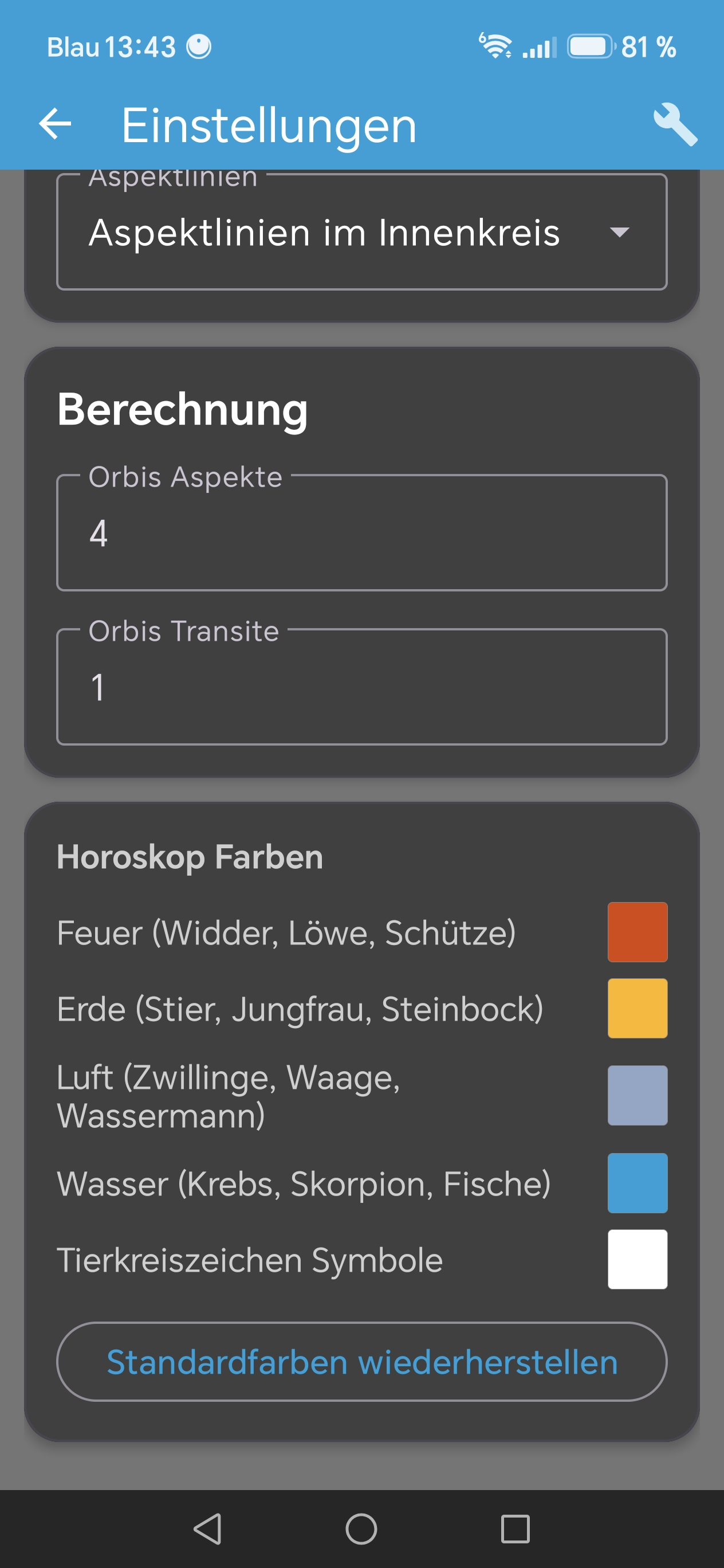 AstroConnect Pro Parameter